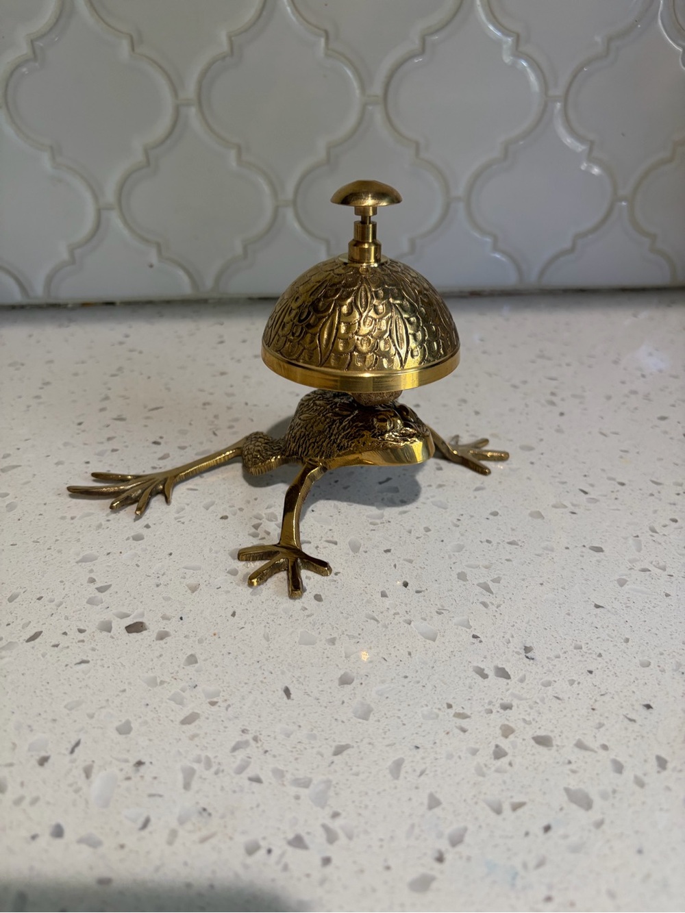 Brass Frog Service Bell